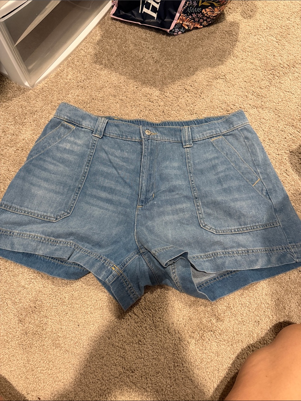 Old Navy Light Blue Denim Utility Shorts